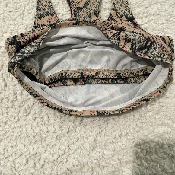 Pro Player Snake Print Wicking Sports Bra Built In Shelf Bra size M - Picture 5 of 11